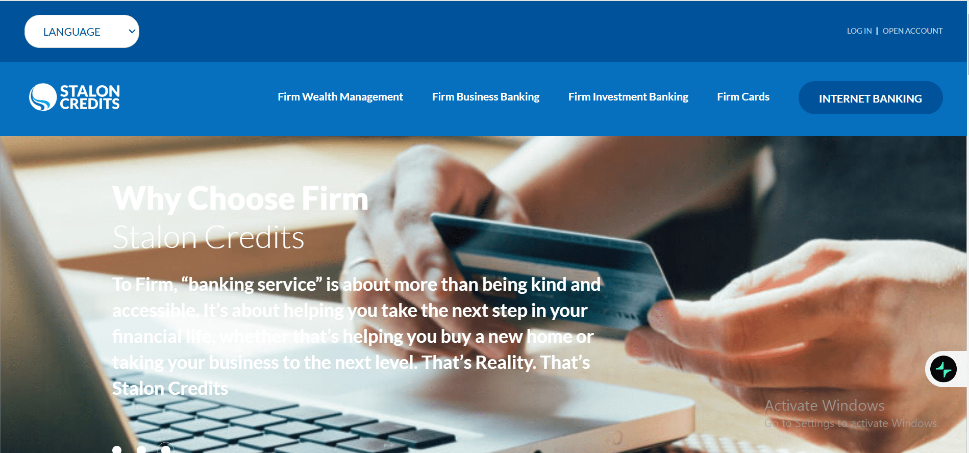 Stalon Credit Online Banking Website With Transfer