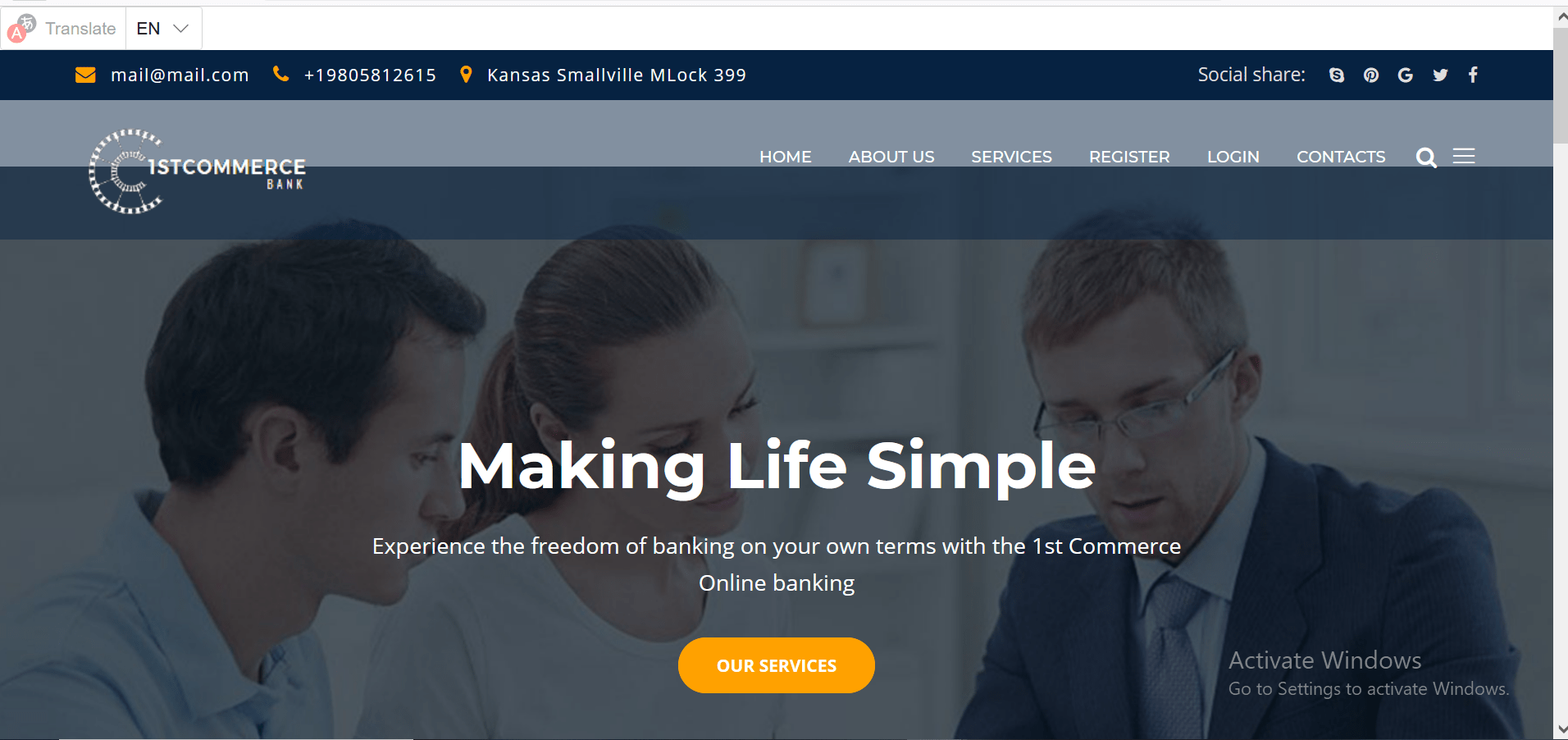 Unline Banking Website With Multiple Billing Code