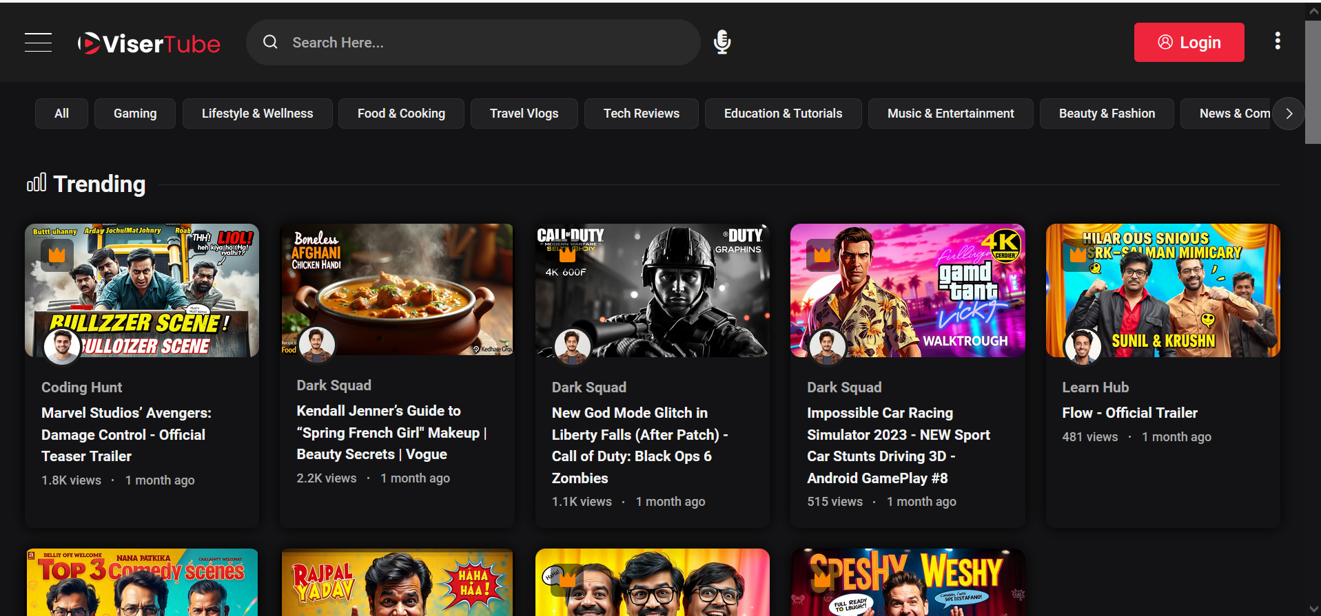 ViserTube - Online Video Sharing Platform