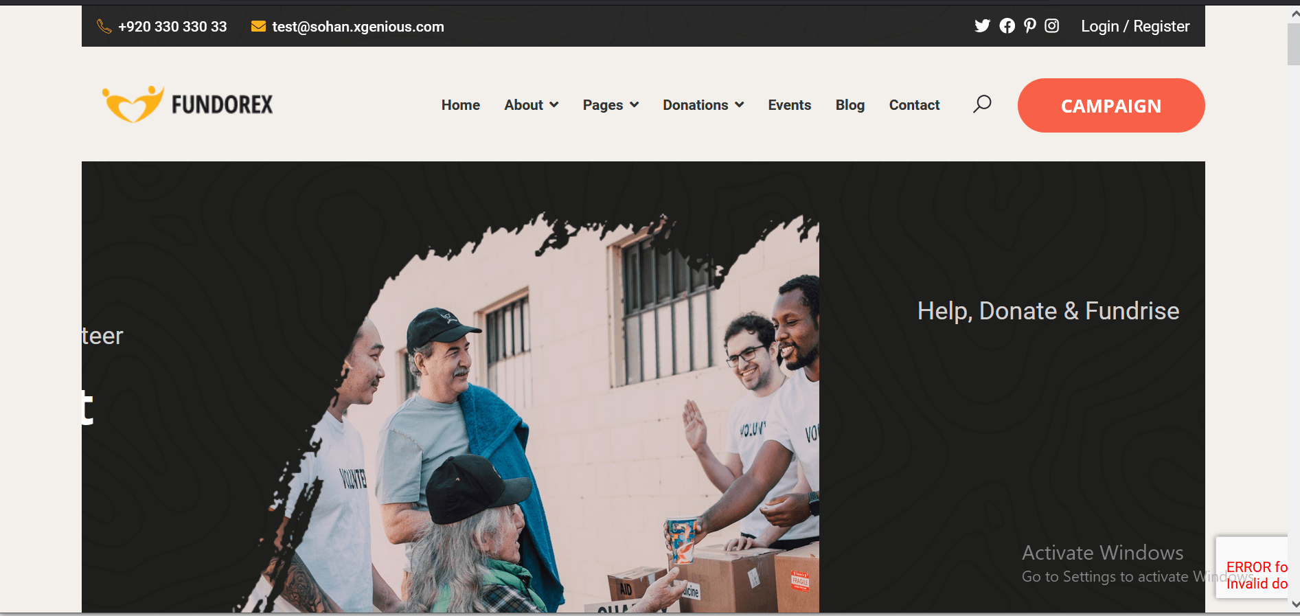 GoCharityFundraiser NGO Website