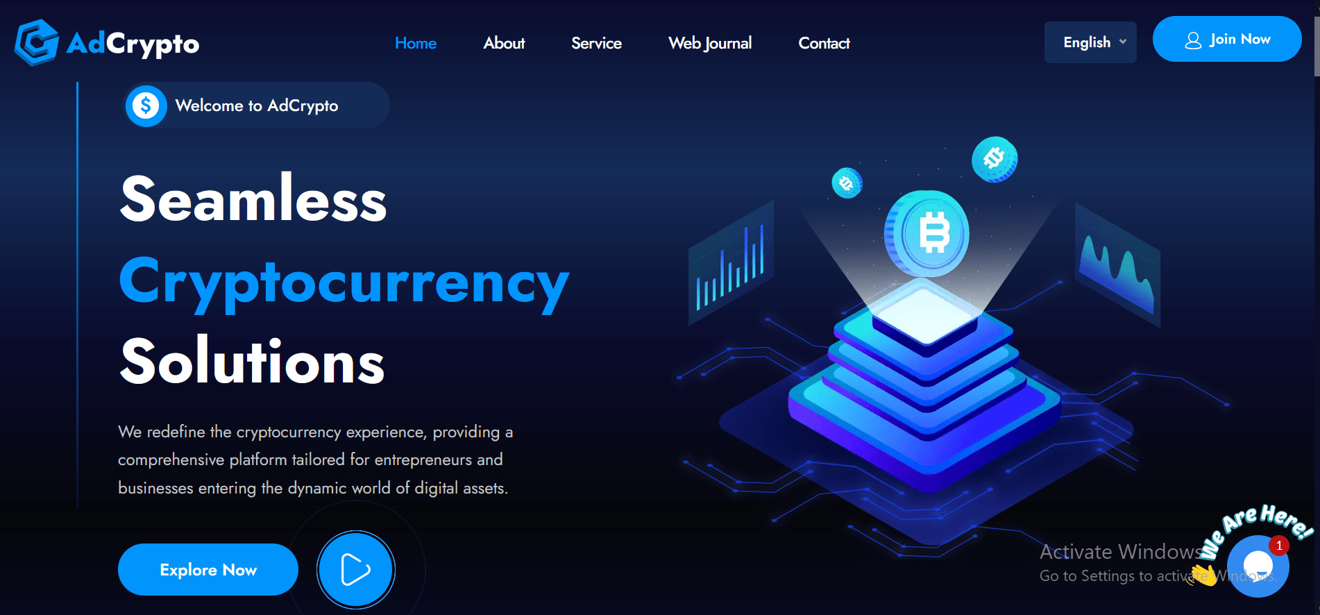 AdCrypto Crypto Exchange Website