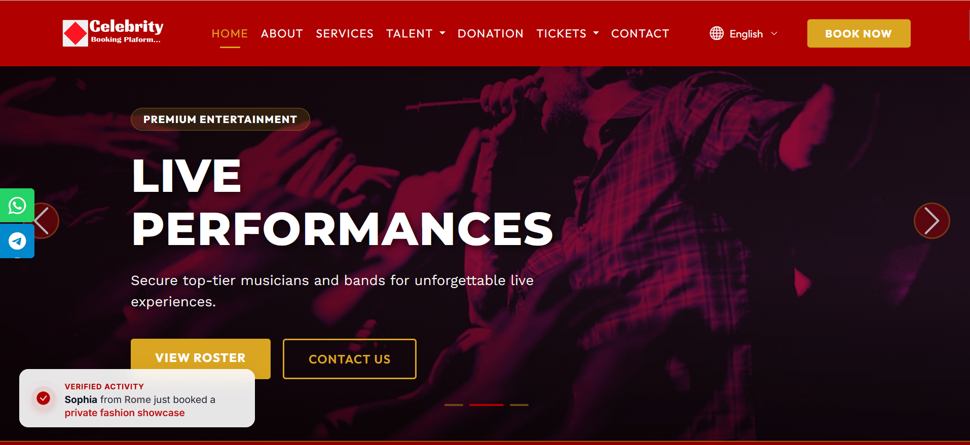Celeb – Celebrity Booking, Event Ticketing & Ticket Tracking Website