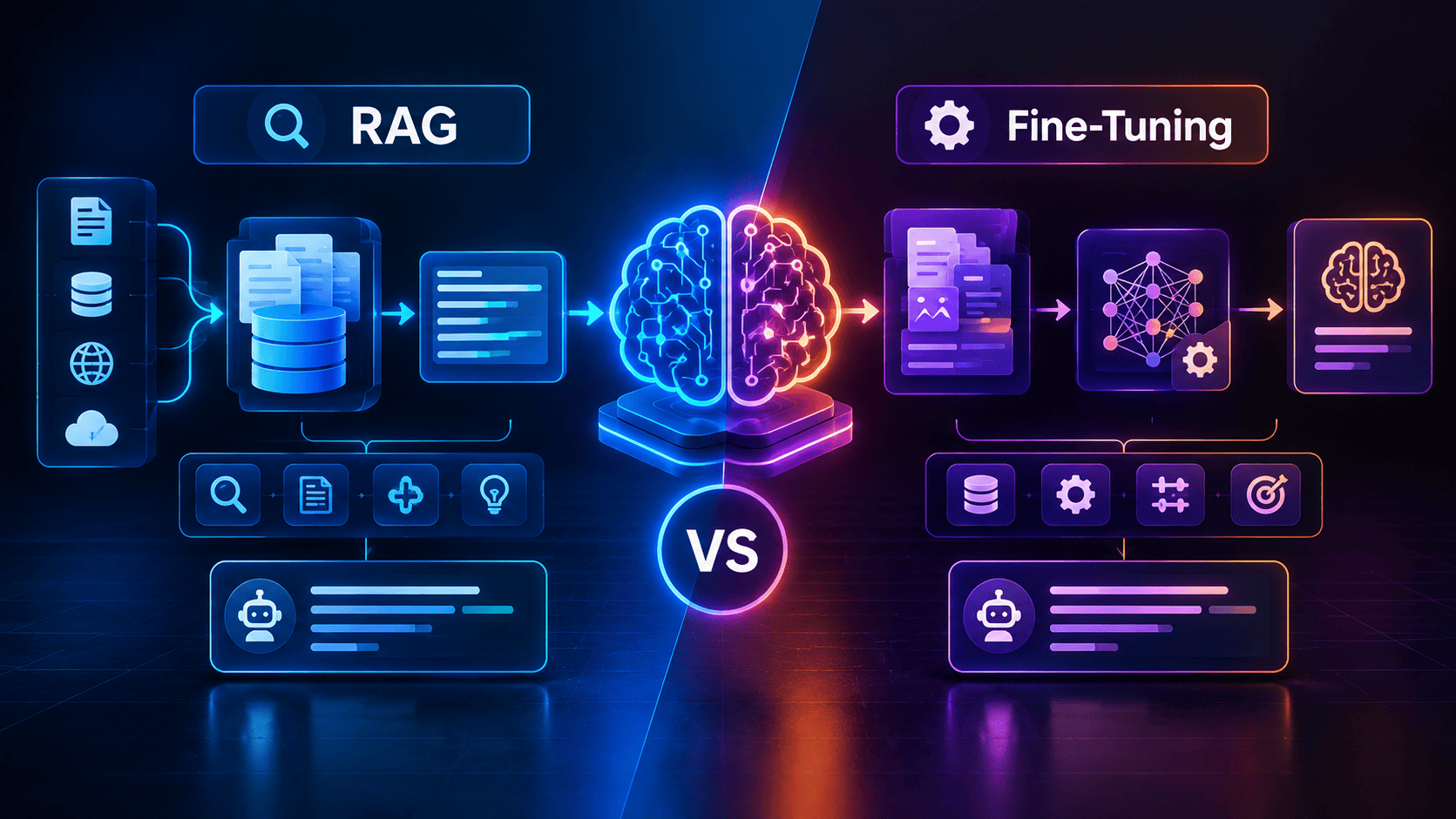 RAG vs fine-tuning: comparing retrieval-augmented generation with custom AI model training