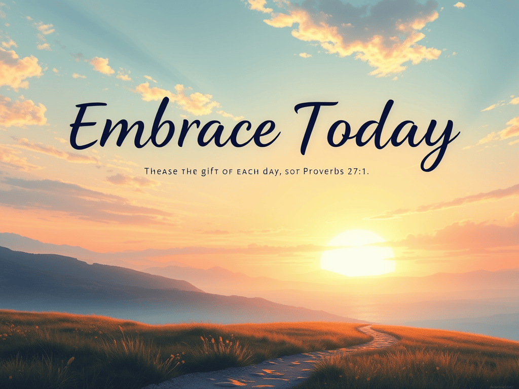 Proverbs 27:1 – Embrace Today