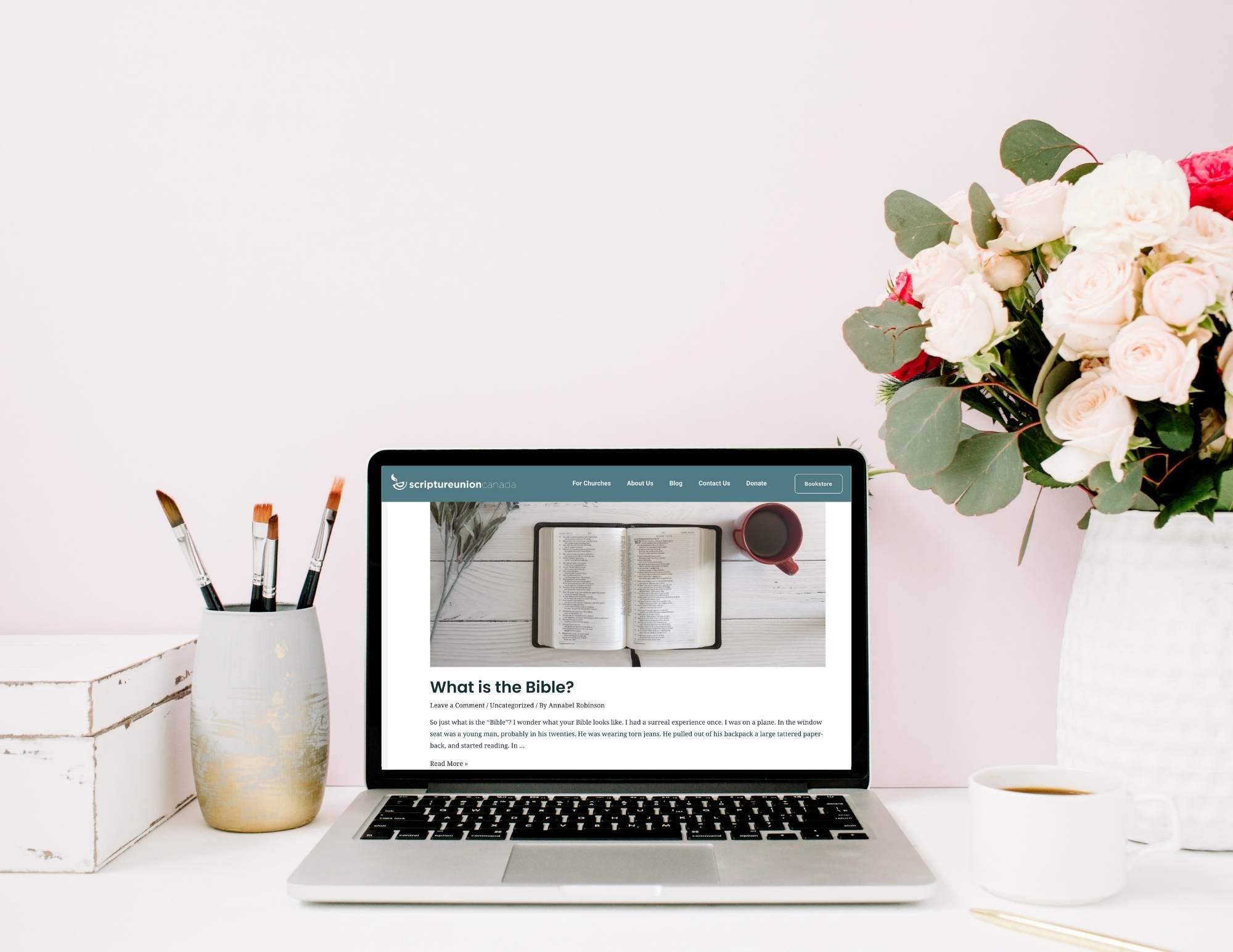 Bible Reading Blog on screen