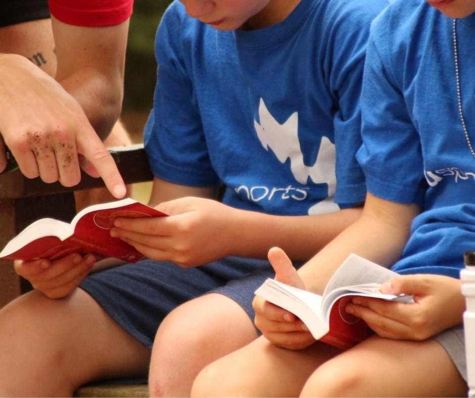 Bible time at an SU Sports Camp