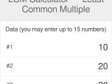 Least Common Multiple Calculator Github