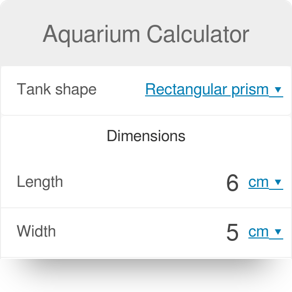 Results are presented in u.s. Aquarium Calculator For Different Tank Shapes