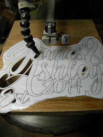 DIY Scroll Saw Pattern using Inkscape on red oak. 