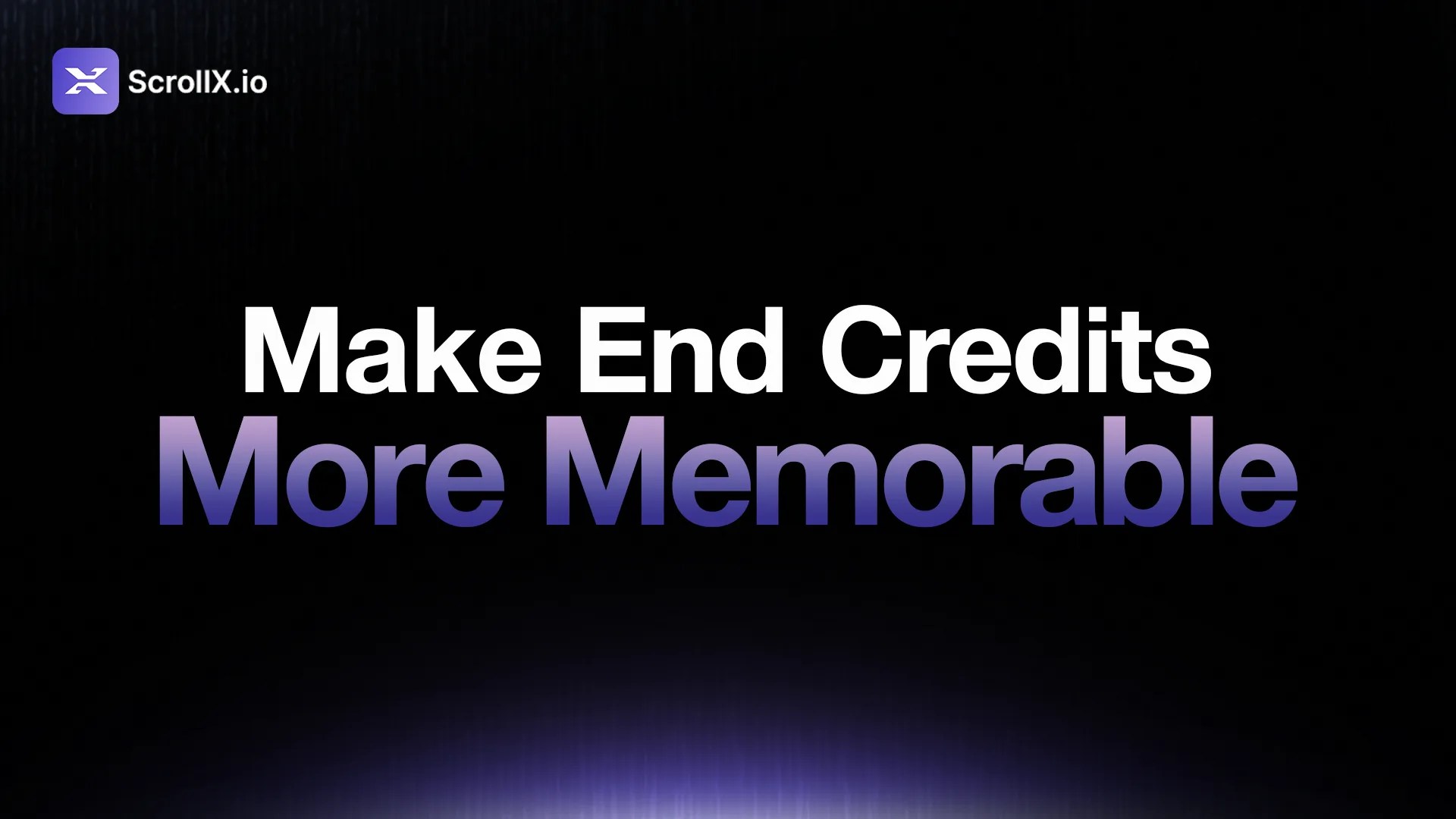 Memorable end credits design