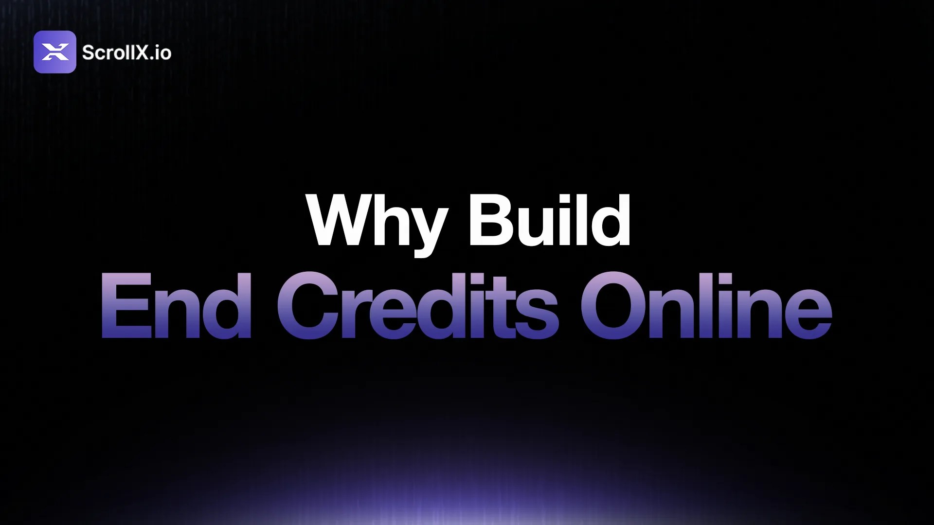 Online end credits maker workflow