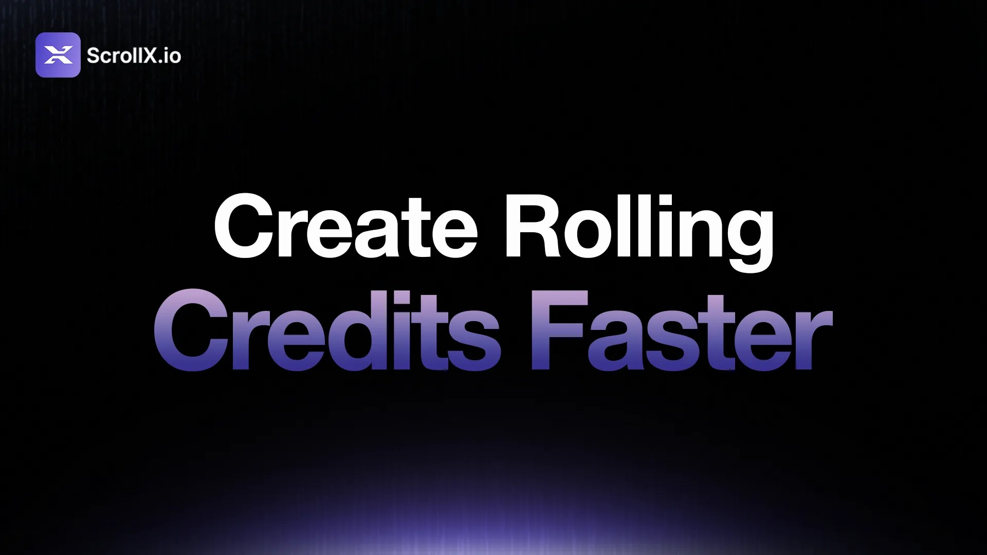 Rolling credits generator workflow