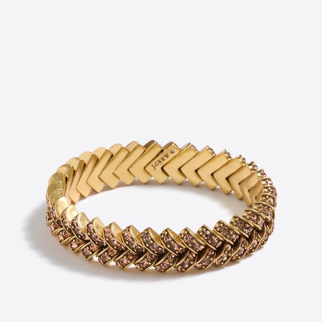 J.Crew Factory Crystal Basketweave Bracelet