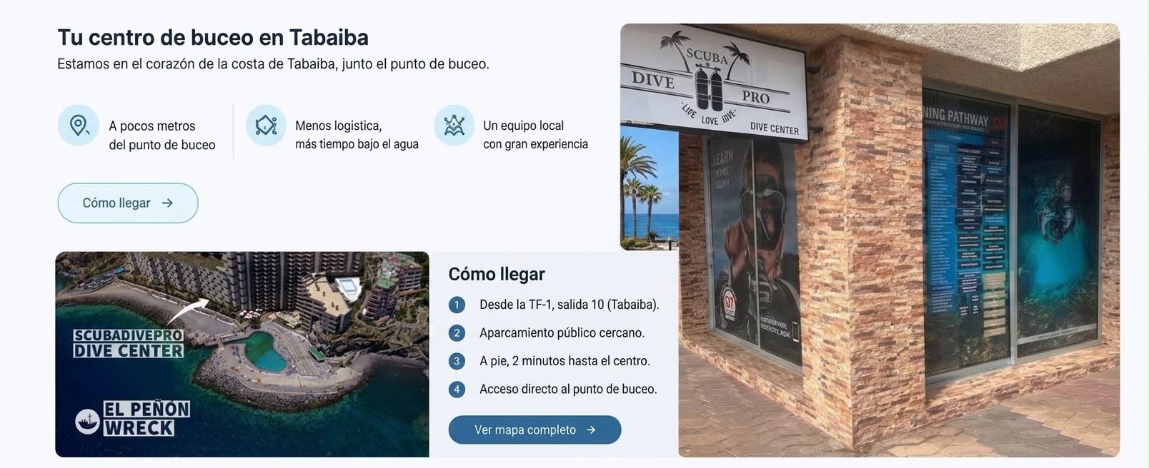 Como llegar Scubadivepro