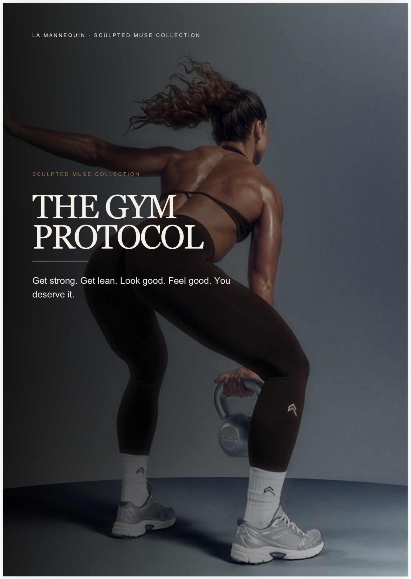 The Gym Protocol digital strength and progression workbook cover by Sculpted Muse