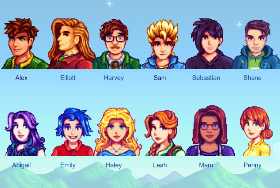 Stardew valley contains a wide variety of npcs, also referred to as villagers. Stardew Valley Characters Guide Sdew Hq