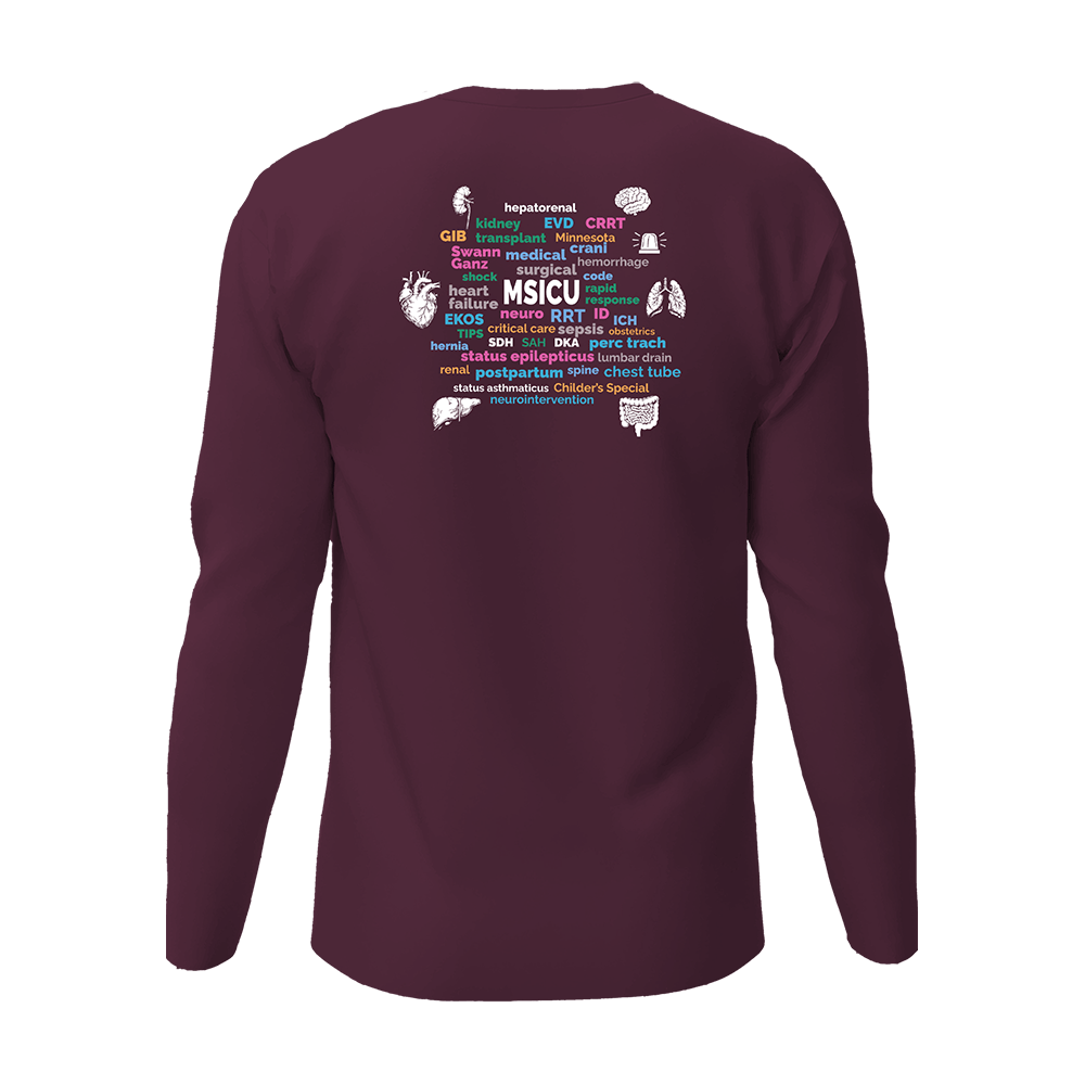 MSICU Word Cloud Long Sleeve Shirt