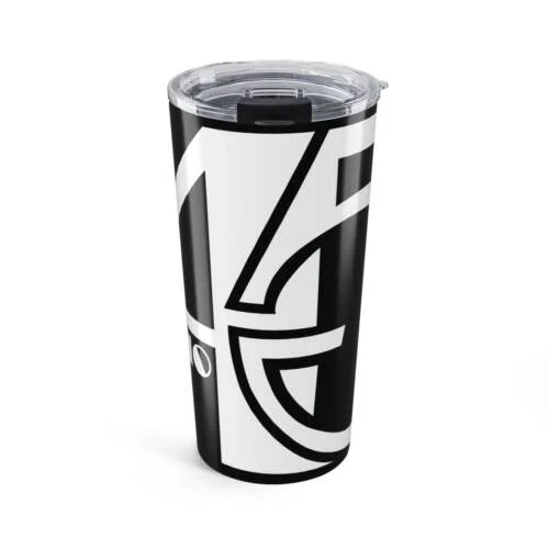 20oz Logo Tumbler — Black & White Minimalist Travel Cup