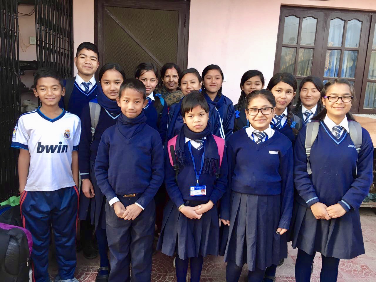 Les 12 pensionnaires d'AJS + Prabin AJS