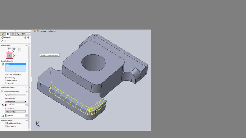 Using Partial Fillet Chamfer Seacad - Artistic City Art - 4K