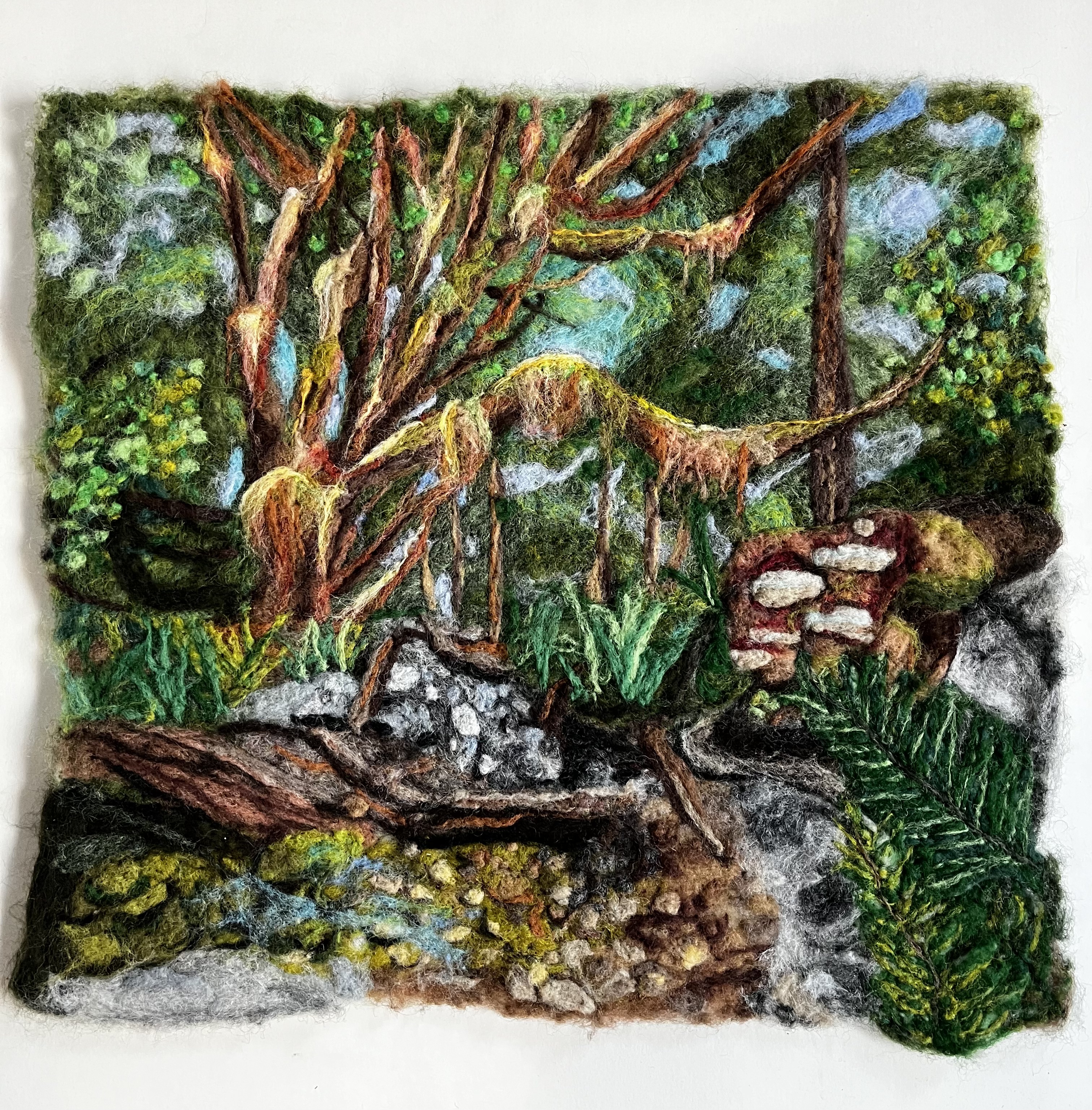 Hoh Rainforest fine art needlefelting