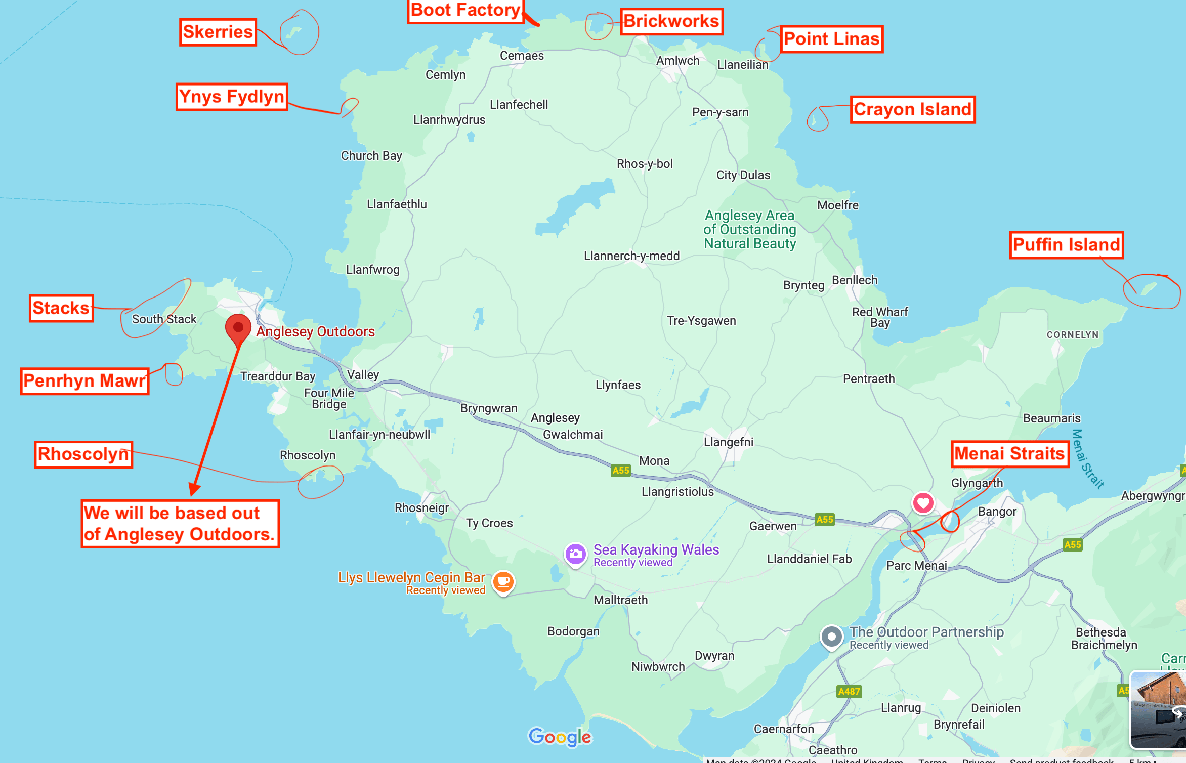 Anglesey Classics 2025 SKW Away Trip At Home Anglesey Outdoors Map 