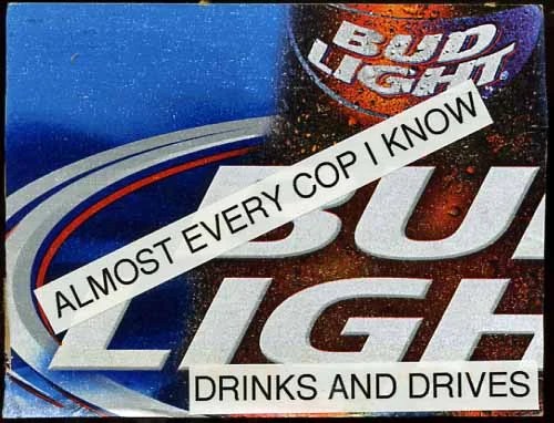 A collage featuring a Bud Light logo with bold text overlay.
