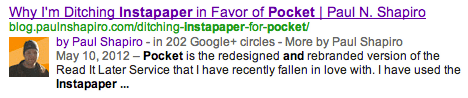 rel=author example for serp