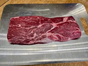Flat Iron Steak on cutting board