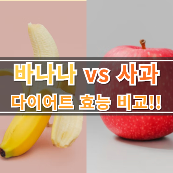 사과 vs 바나나 다이어트 효과 비교