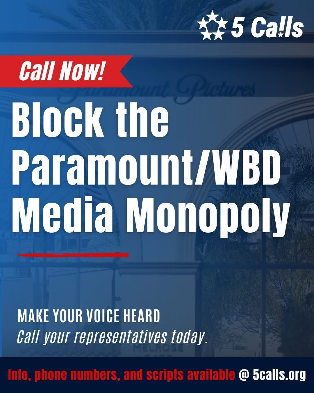 Block the Paramount/WBD Media Monopoly