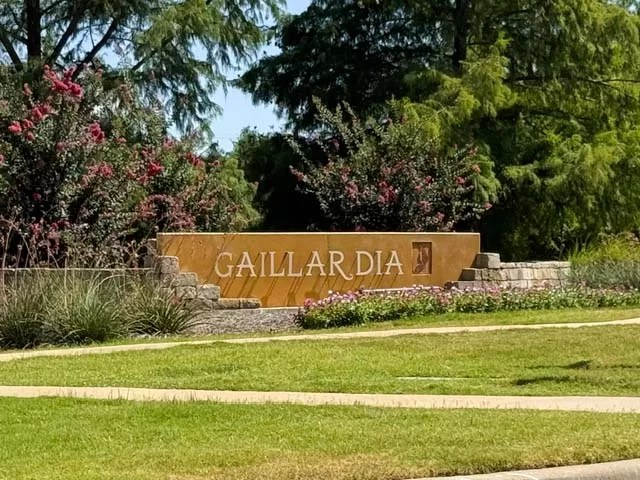 Gaillardia Community entrance in Lantana TX