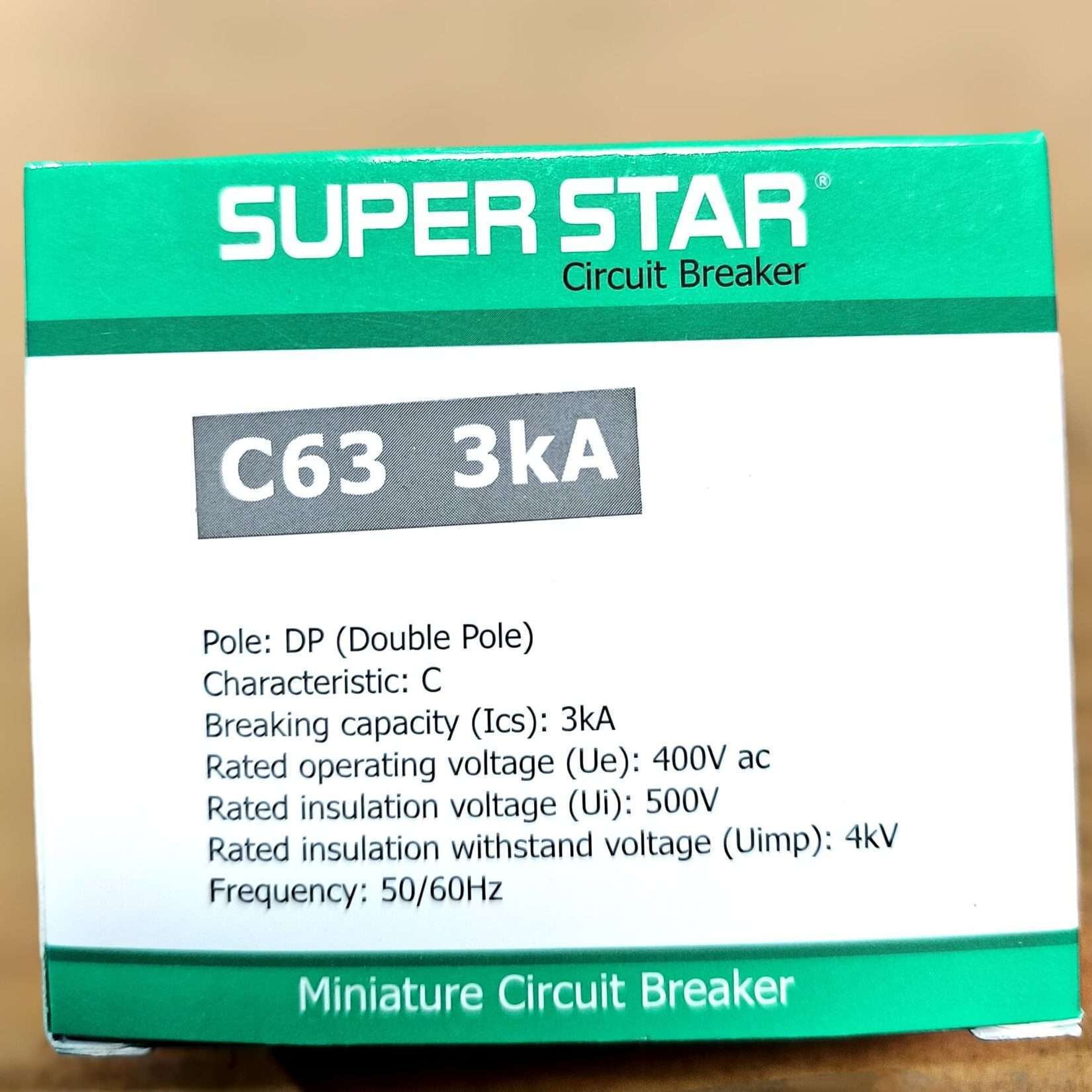 Super Star 63A DP Circuit Breaker