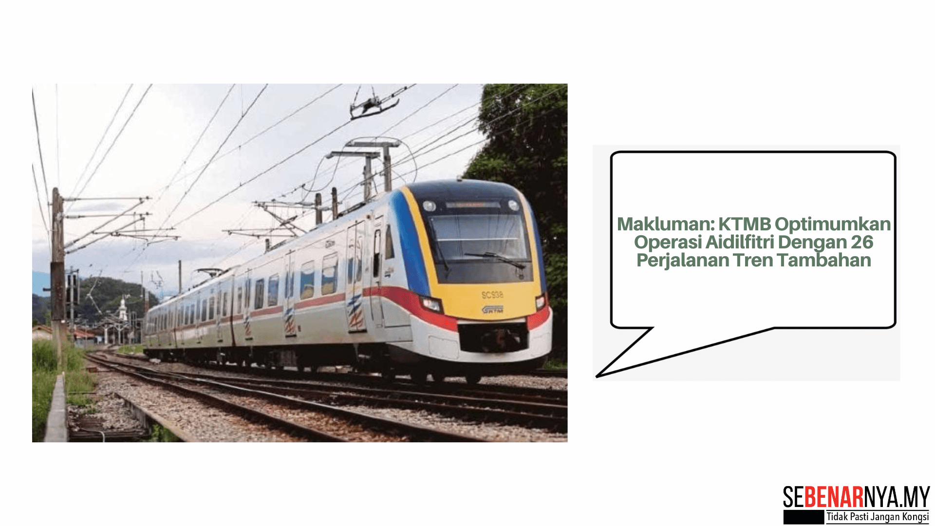 Makluman: KTMB Optimumkan Operasi Aidilfitri Dengan 26 Perjalanan Tren Tambahan