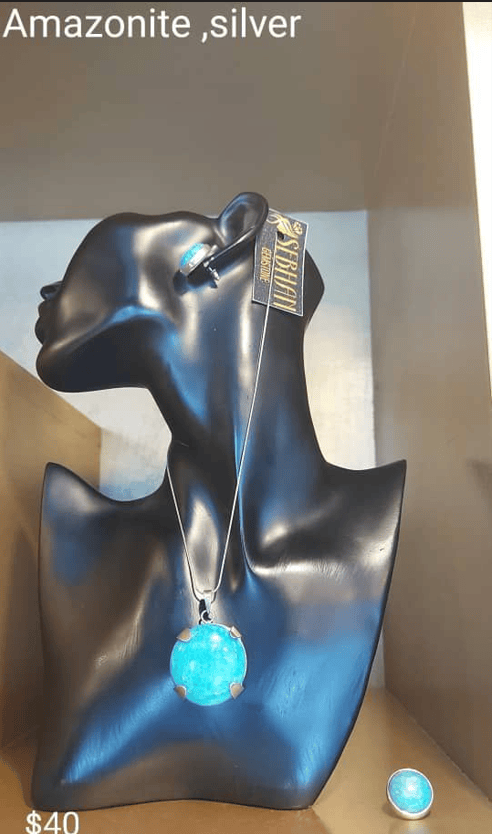 Amazonite with Silver Necklace