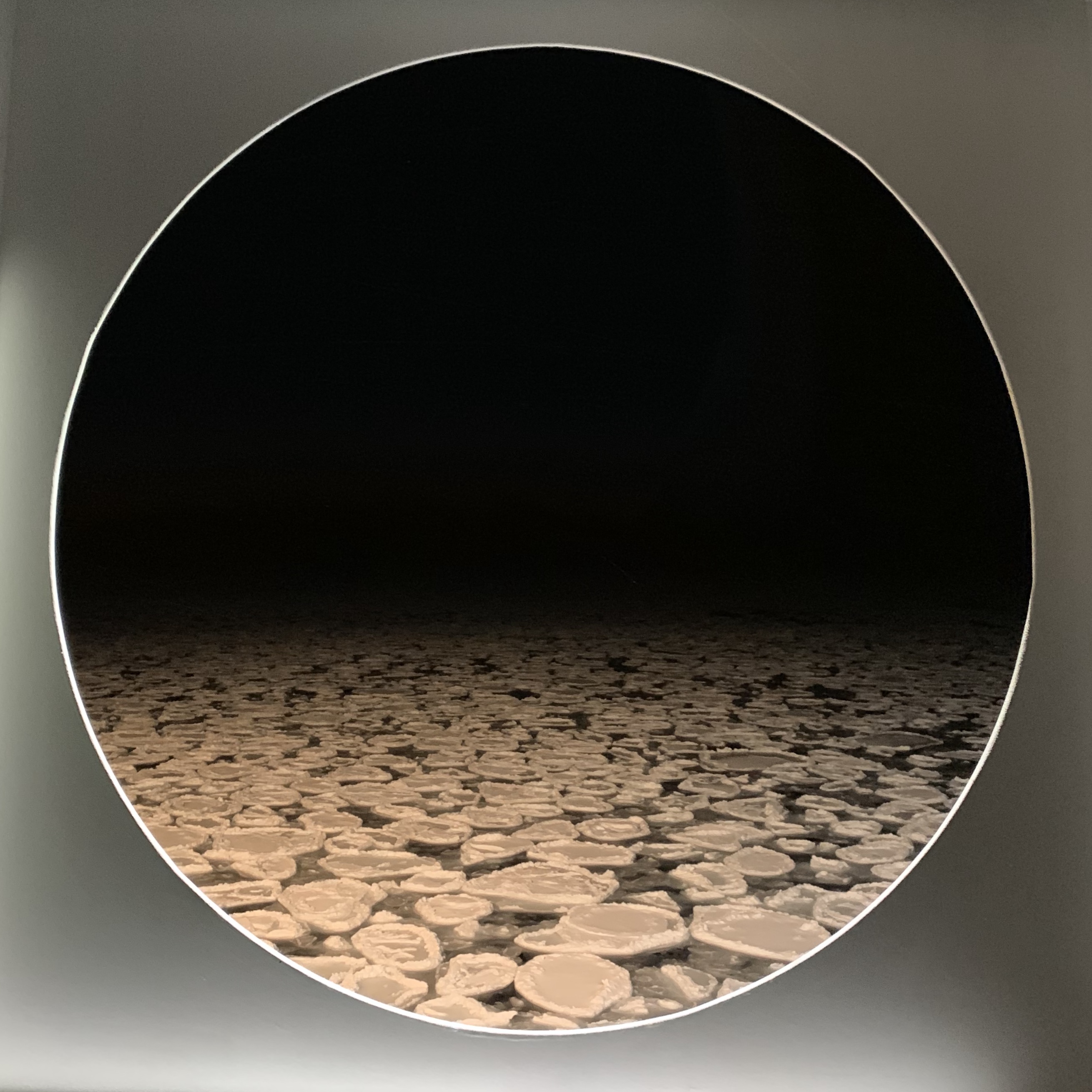 Pancake ice at night