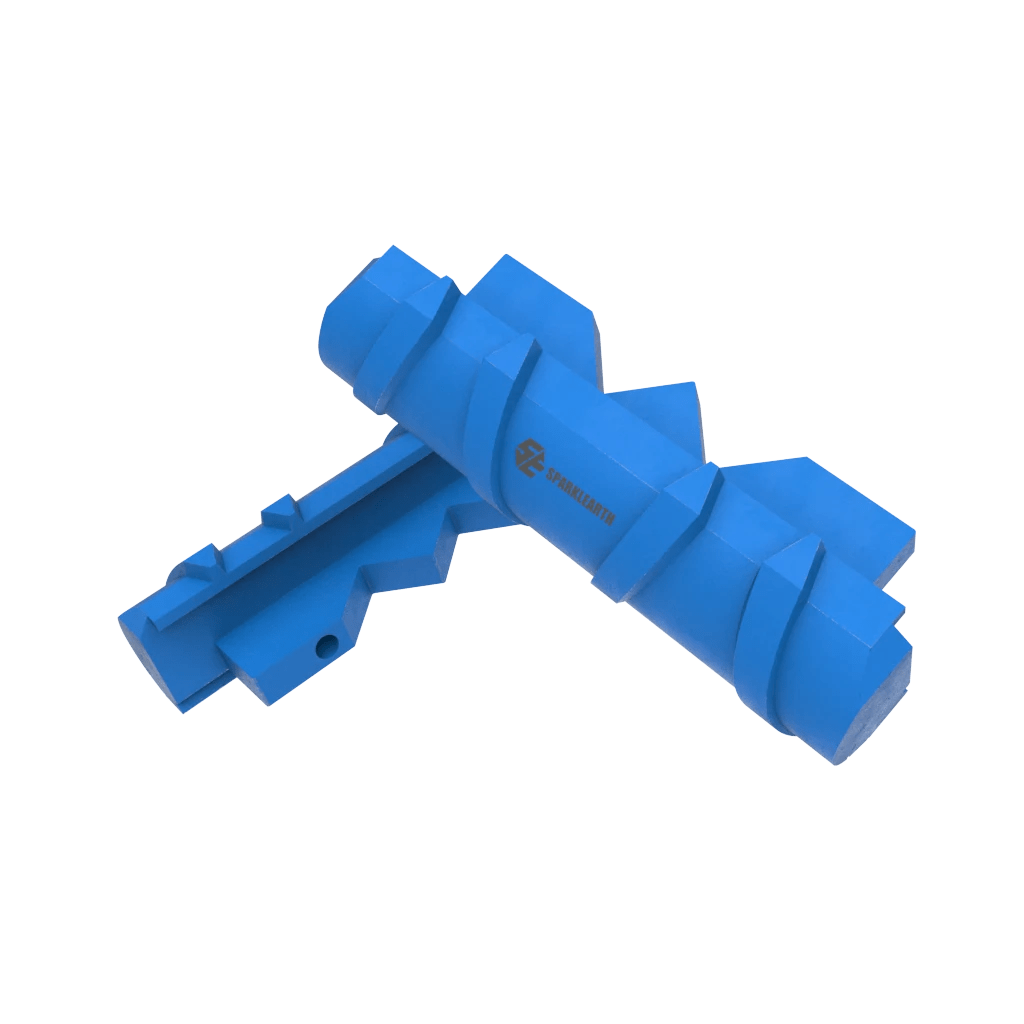 Two Sandvik Rotor Tips on transparent background