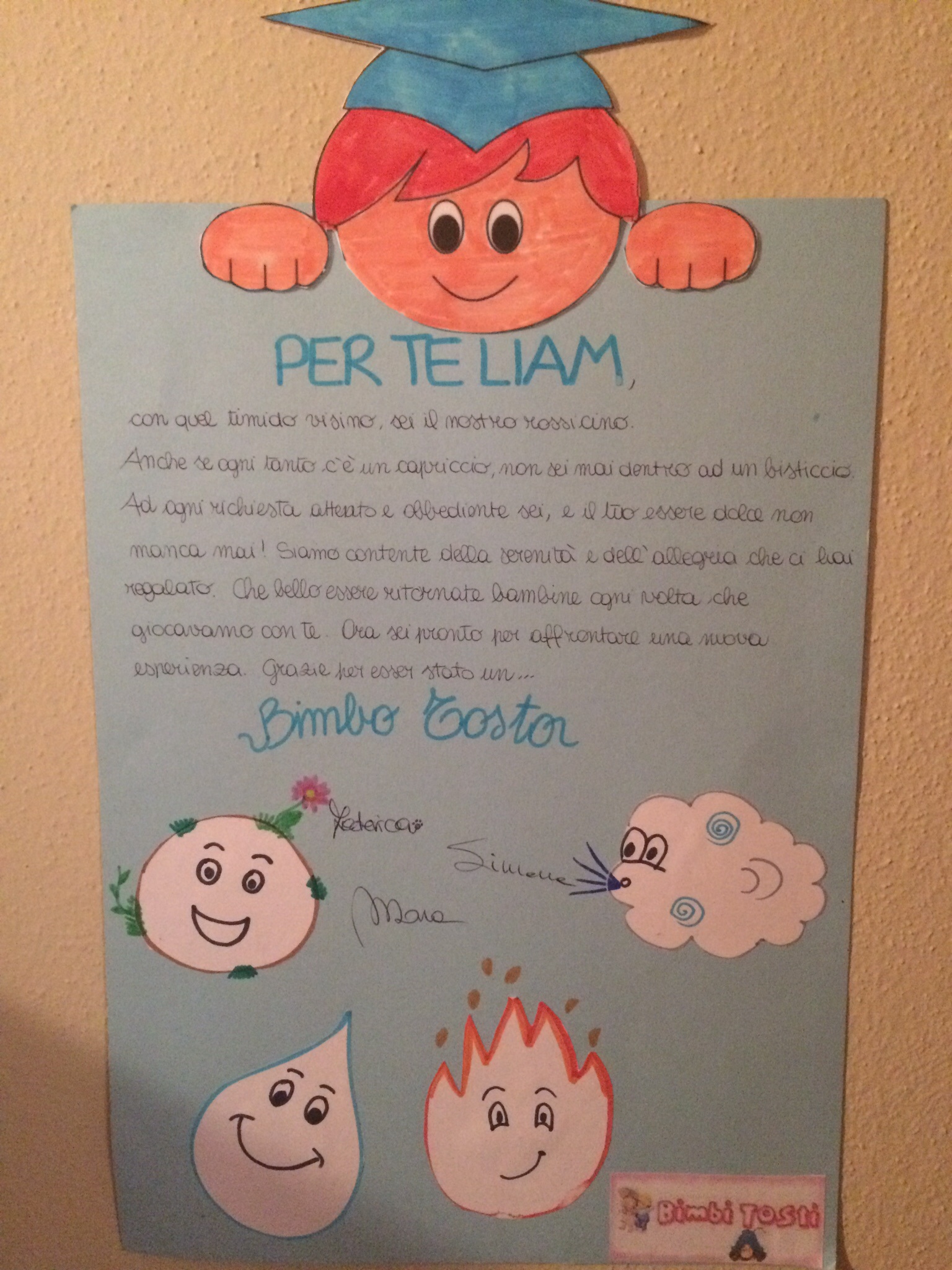 diploma di Bimbo Tosto