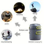 Ultra‑Light Camping Cookware Set – Portable Pot & Pan Kit for Hiking, Picnics & Travel 4 Camping Cooking Utensils 4