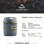 Ultra‑Light Camping Cookware Set – Portable Pot & Pan Kit for Hiking, Picnics & Travel 6 Camping Cooking Utensils 6