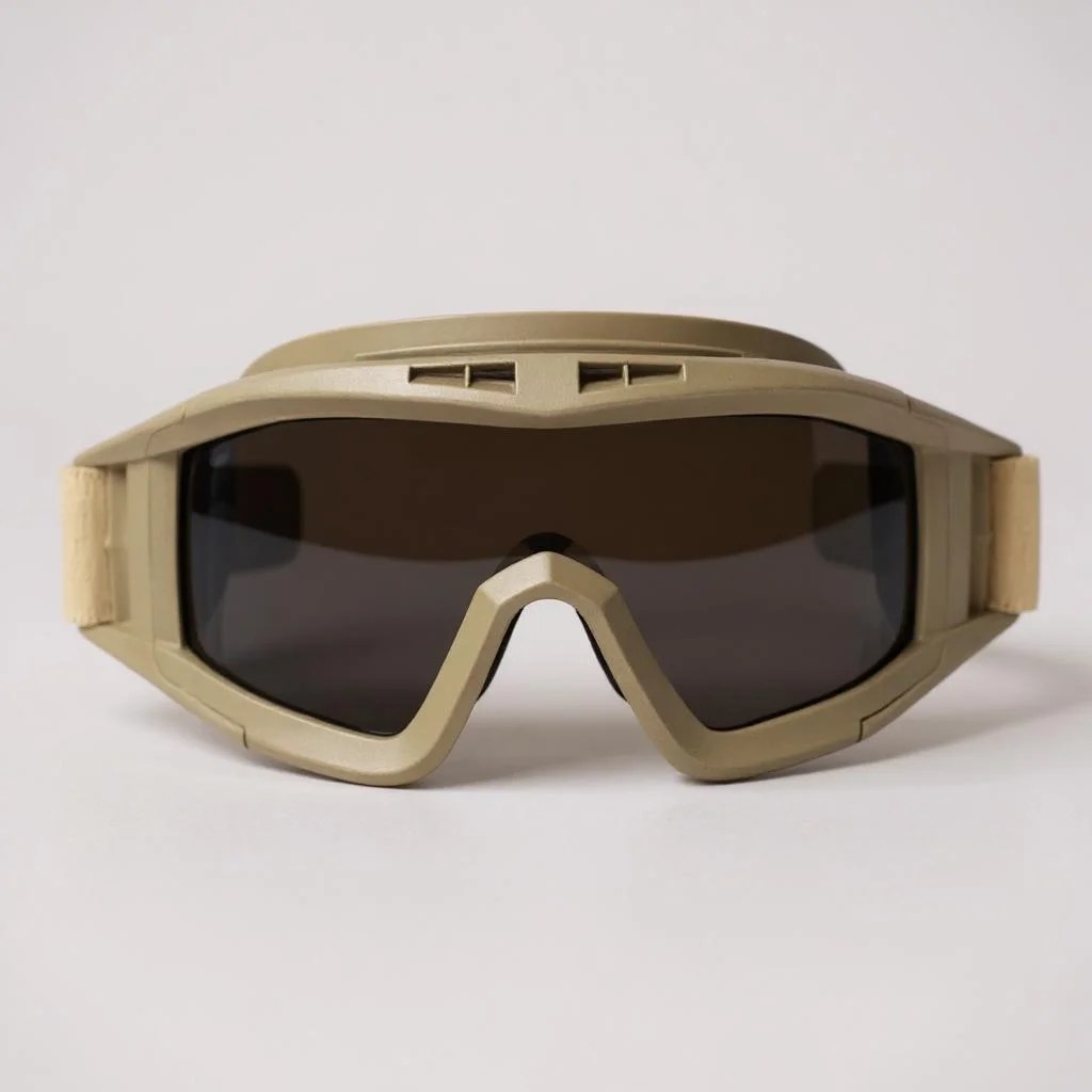 Khaki Tactical Anti%E2%80%91Fog Anti%E2%80%91Sand Goggles %E2%80%93 Windproof