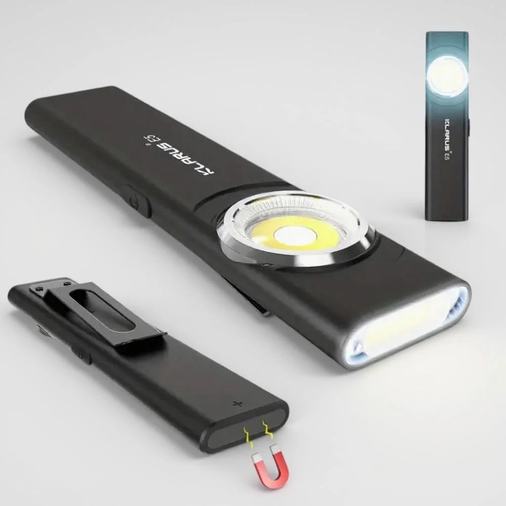 Black Klarus E5 Rechargeable 470 lm EDC Tool Light