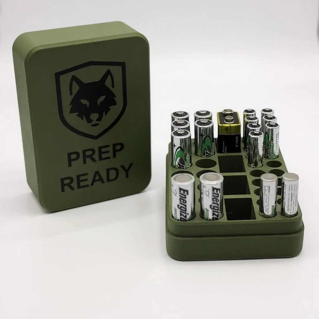 PREP READY 3D%E2%80%91Printed Rechargeable Battery Storage Box Ai