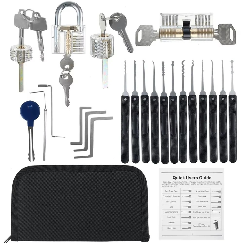 Lock Picking Set Transparent Locksmith Tools 3