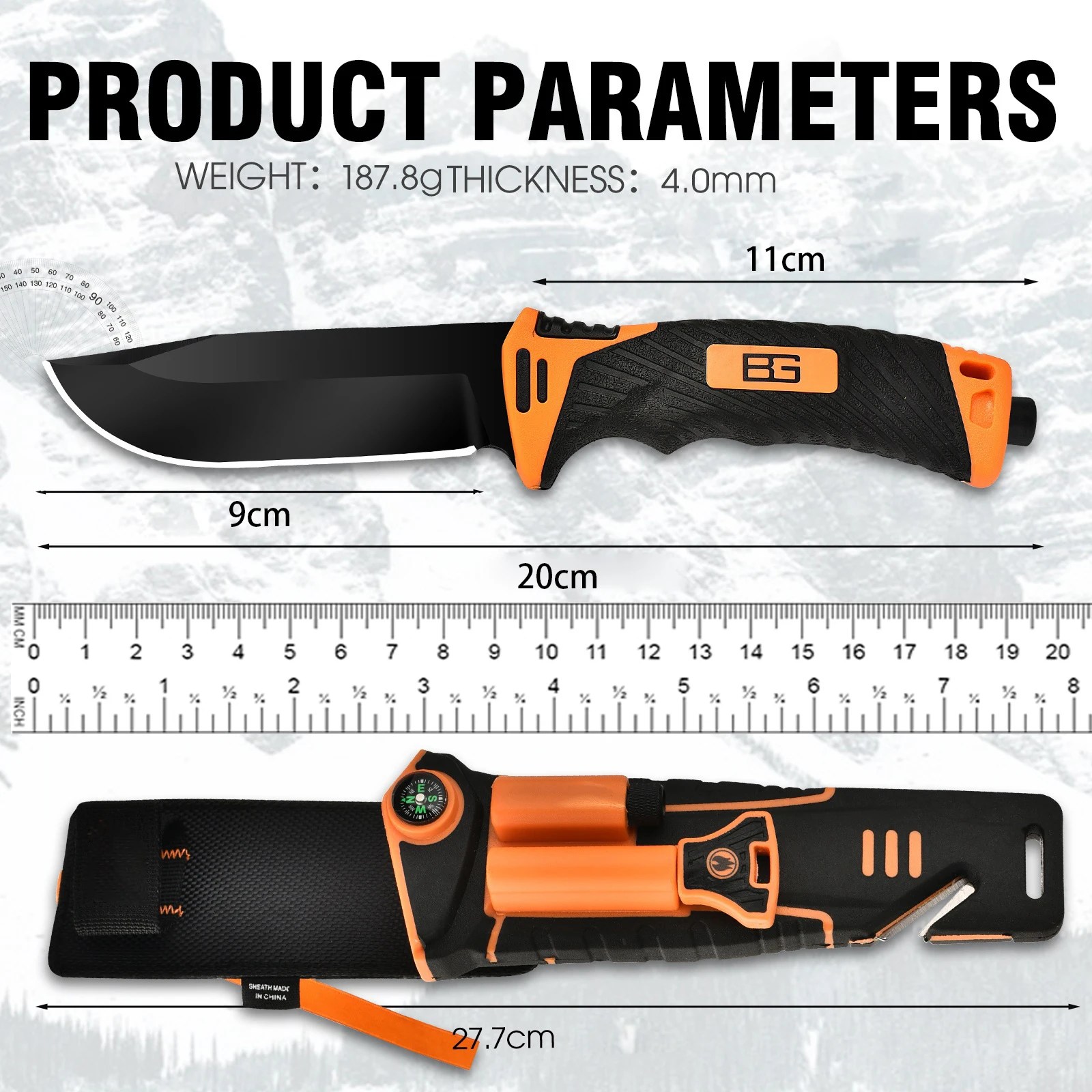 Professional Multi functional Outdoor Knife for Men 7