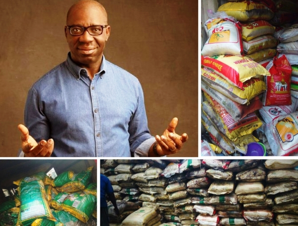 INHUMANE! HOW EDO STATE GOVERNOR OBASEKI DIVERTED 6000 BAGS OF RICE MEANT FOR IDP TO OFFICIALS AND ALLOWED MAGGOTS TO FEAST ON THEM