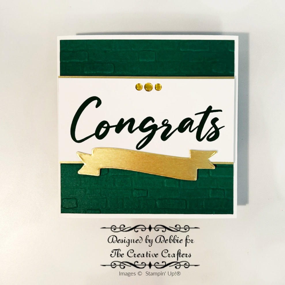 Create this card using Simple Congrats by Stampin' Up! and Debbie Mageed at Secrets to Stamping