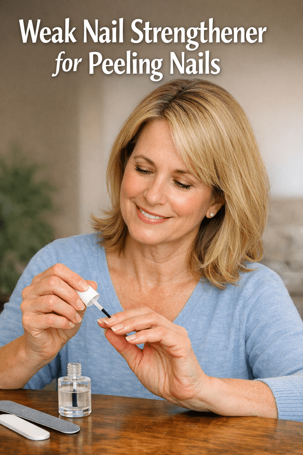 Weak Nail Strengthener for Peeling Nails that repairs, strengthens, and smooths fragile nails for healthier, stronger growth