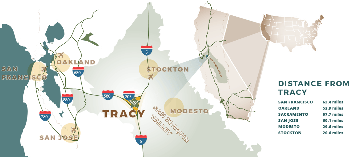 City Of Tracy Economic Development Inside The Triangle Location Map 