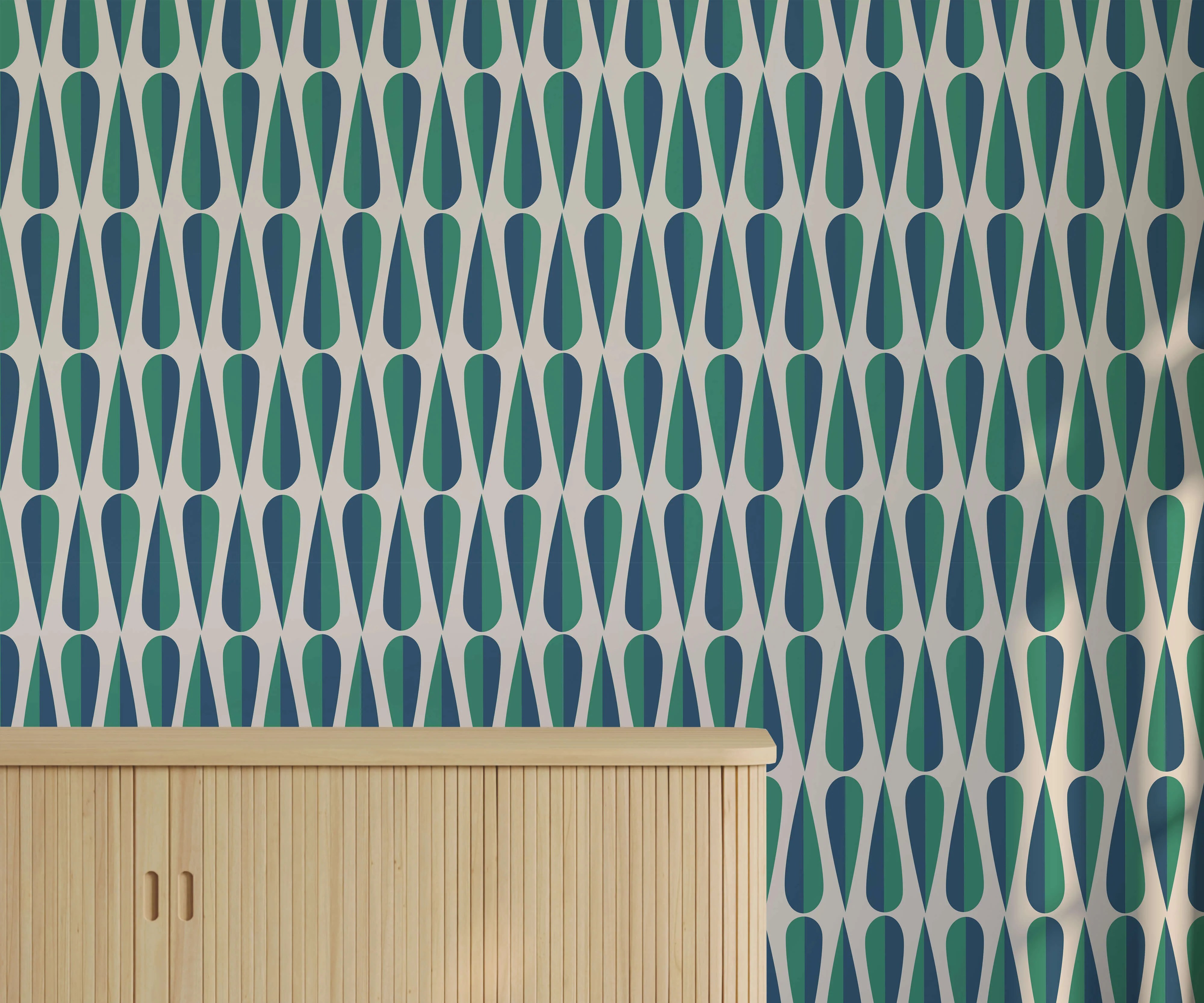 Retro Teardrop Wallpaper Bobbi Beck